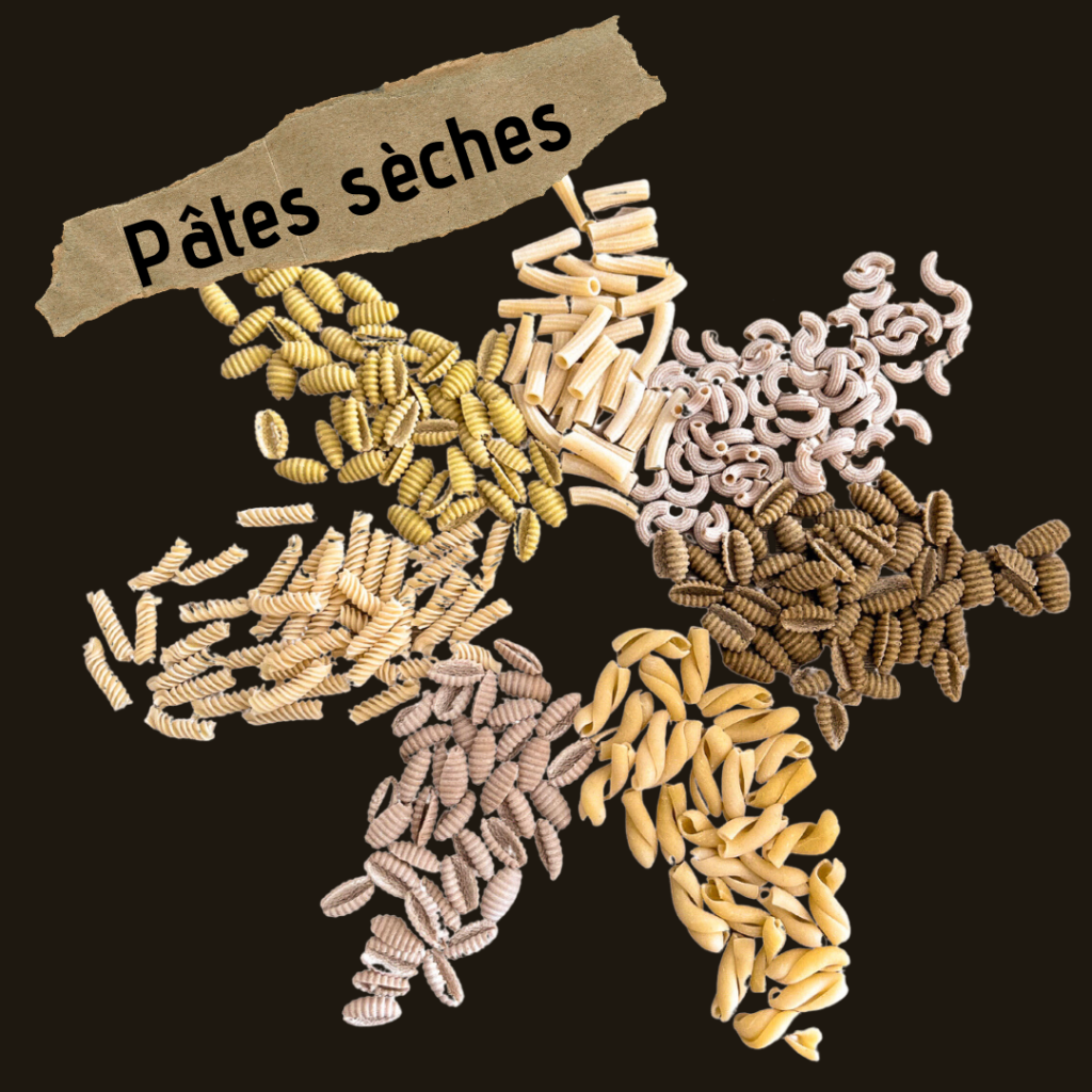 photo de toutes nos pâtes sèches en forme d'étoiles